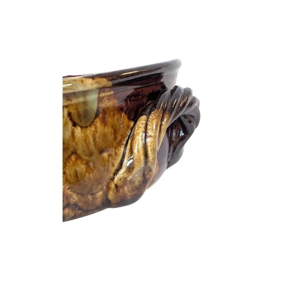 Brown's Pottery signed crock bowl drip glaze handmade Blue Ridge Mountains EUC - Picture 5 of 8